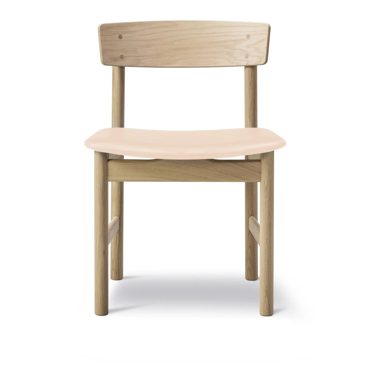 Fredericia Furniture - Mogensen 3236 Chair, Såpad ek, Lädergrupp 3 - 90 Natural - Matstolar - Børge Mogensen - Beige,Träfärgad - Läder/Trä