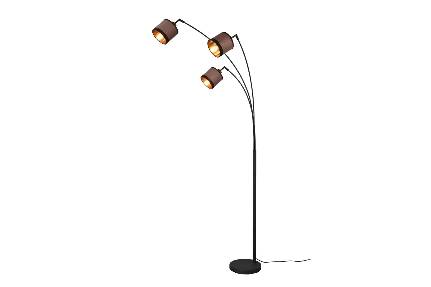 Davos Golvlampa 3L E14 mattsvart/ greige - Matt svart/Greige