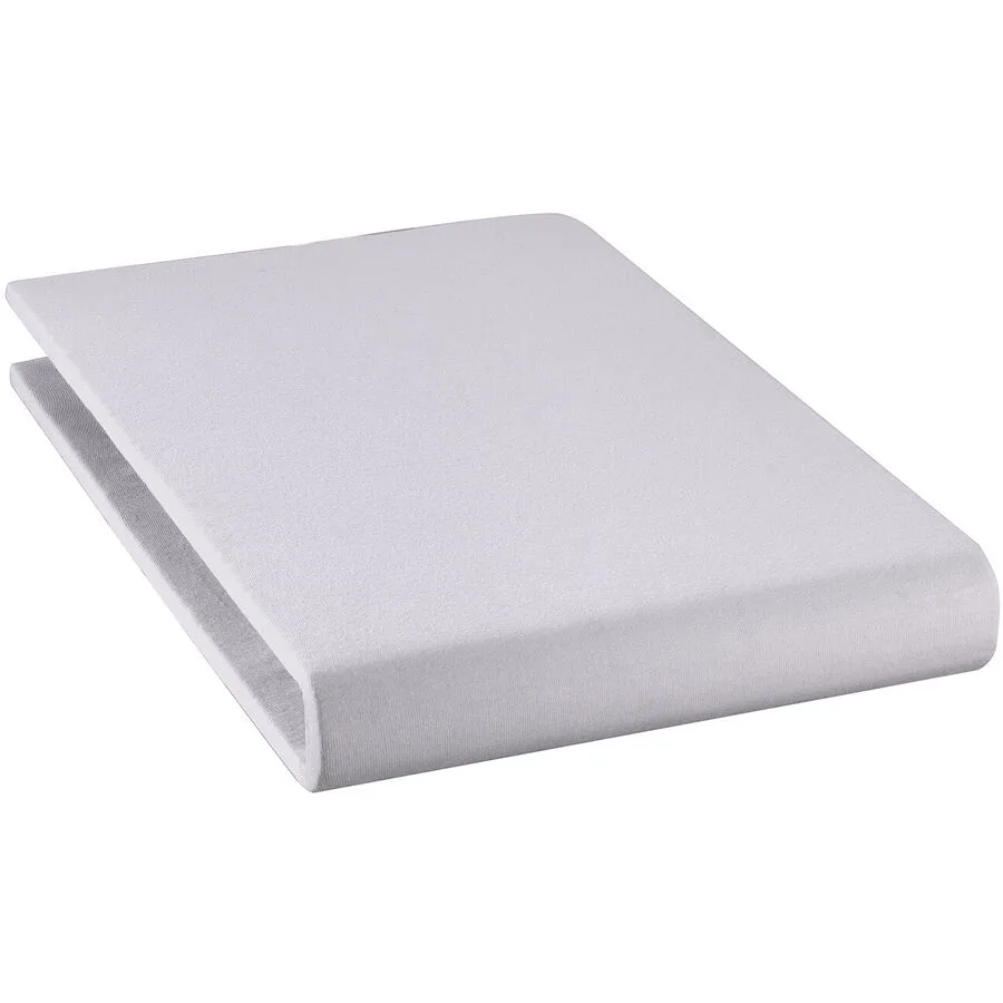 Fixleintuch Jael Silber Baumwolle 90 x 200 cm - Material: 94% Bio Baumwolle GOTS / 6% Elasthan