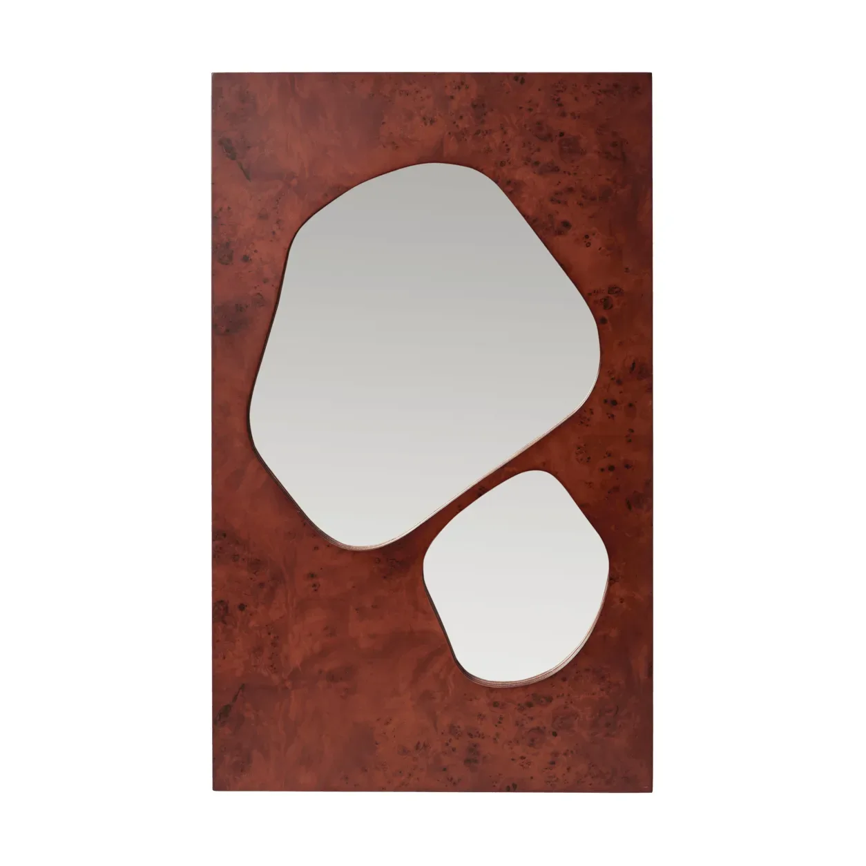 Ferm Living Folia Spiegel Dark stained burl, 82 cm