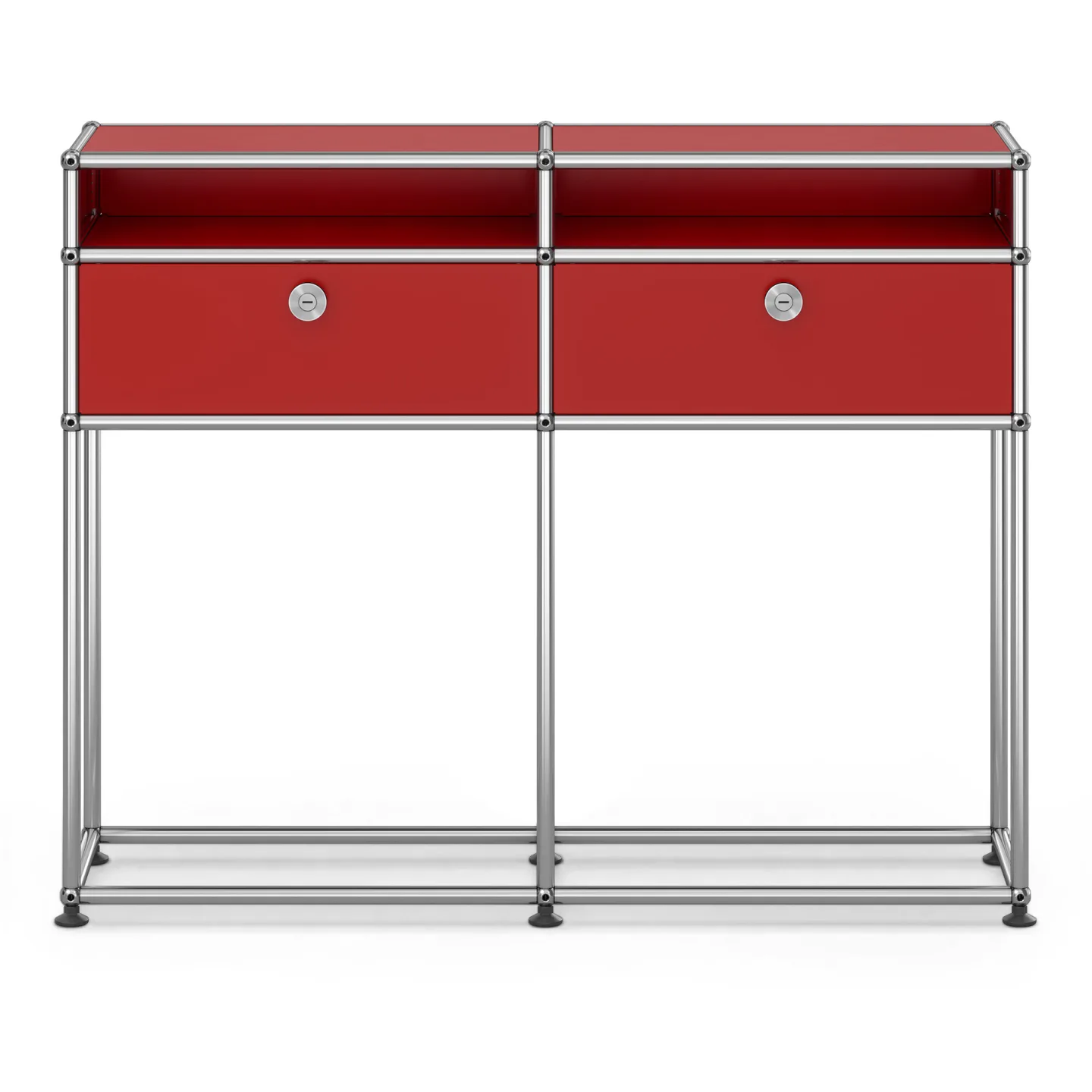 USM - USM Haller Sideboard M51 USM Ruby Red - Skänkar och sideboards - Fritz Haller & Paul Schärer - Röd - Metall