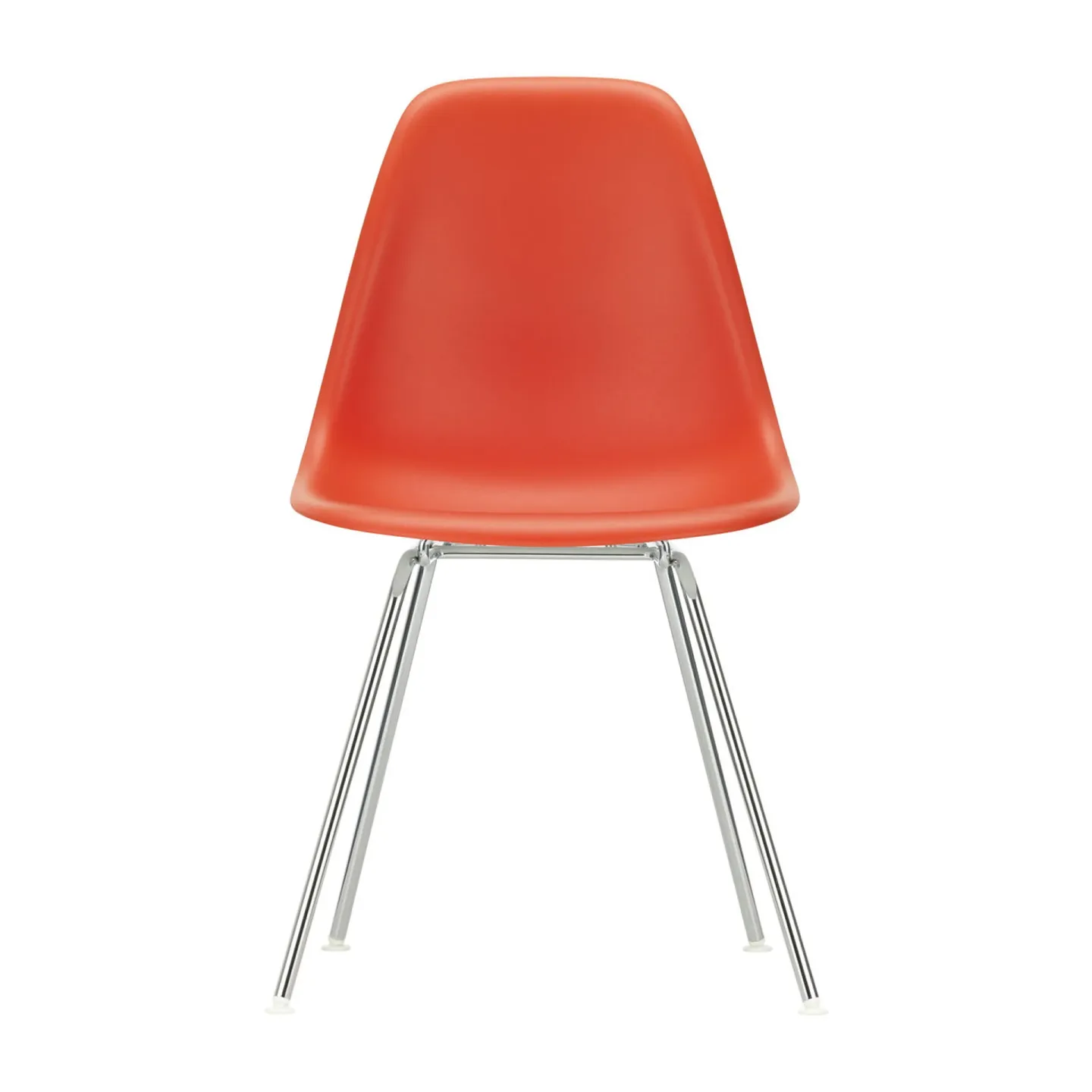 Vitra Eames fiberglass chairs DSX stol Classic red-Chrome