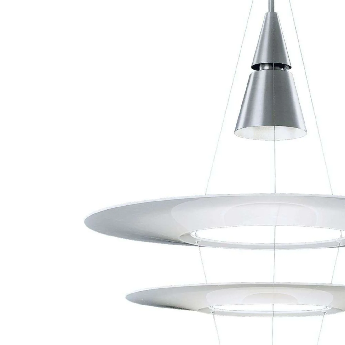 Enigma 545 Pendelleuchte Brushed Alu - Louis Poulsen - Wohnzimmer - Aluminium