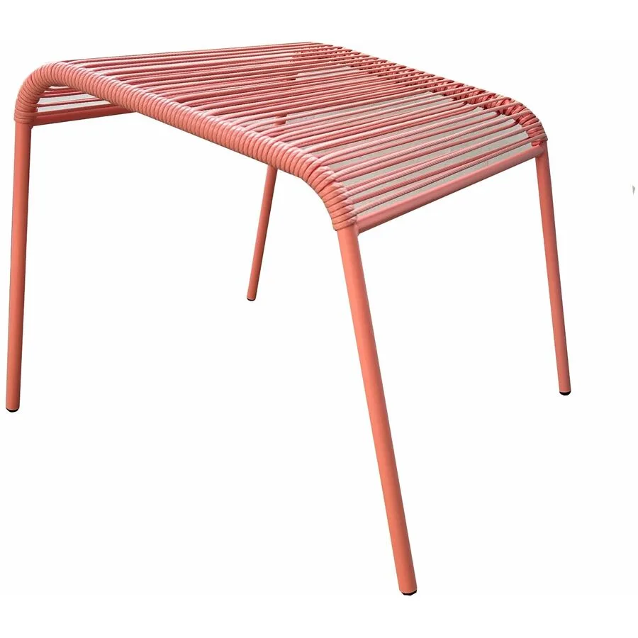 Hocker Caja rosa Kunstrattan H 42 cm