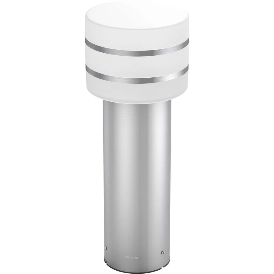 Stehlampe aussen Philips Hue Silber Aluminium 15 cm 40 cm - LED - Lichtfarbe: Extra warmweiss - LED Energiesparlampen