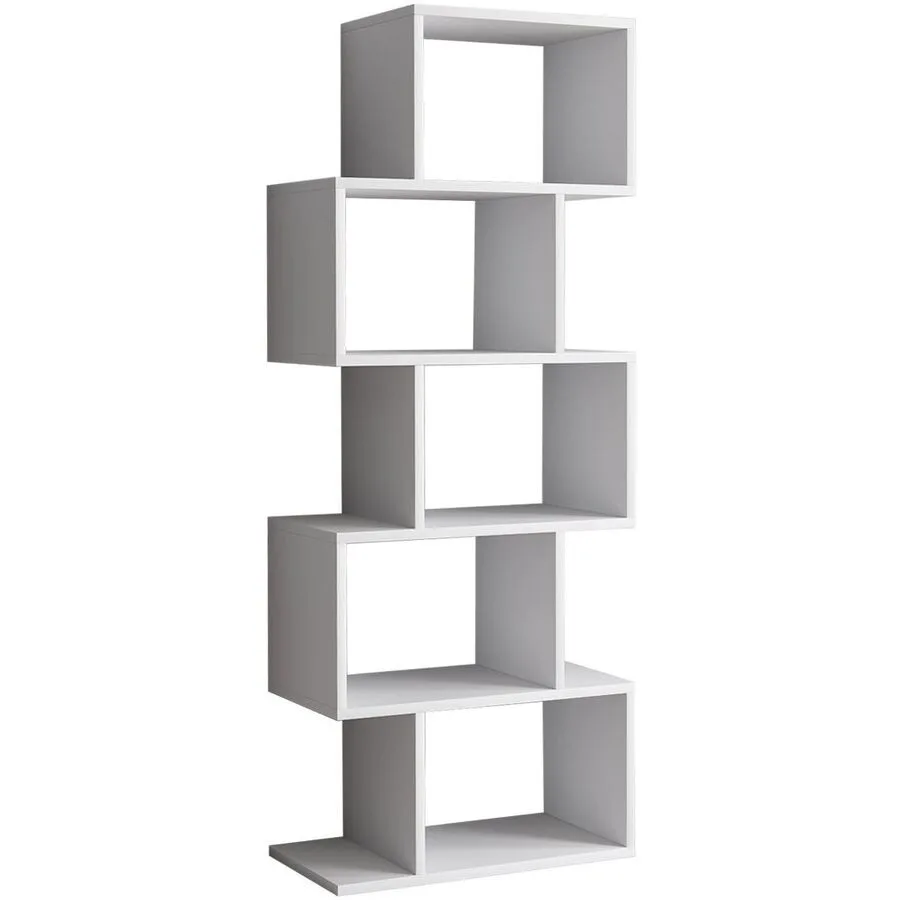Bücherregal Yemek weiss Melaninbeschichtete Mischholz (Spanplatte) B 60 H 150 cm
