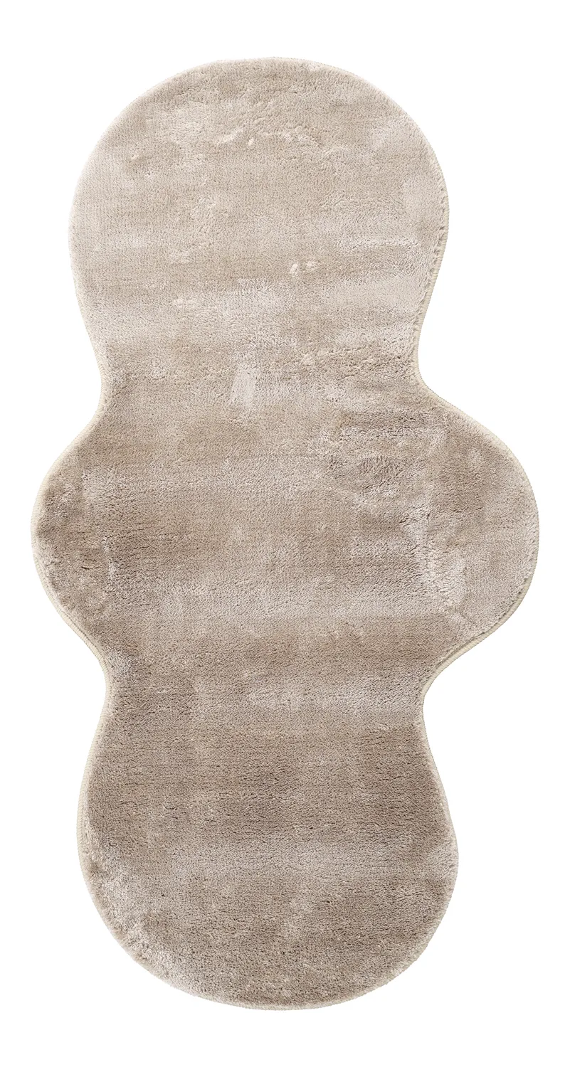 Bølgete Løper - Aranga Super Soft Fur (brun) (Størrelse: 80 x 250 cm)
