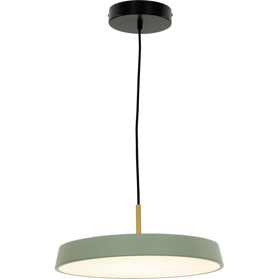 Pendellampe Ellis Grün Aluminium 40 cm 120 cm - Farbe: messing/grün - LED - Lichtfarbe: Extra warmweiss