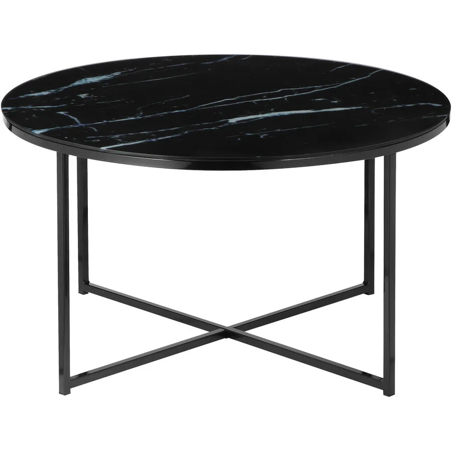 Salontisch Kilian Schwarz Glas 80 cm