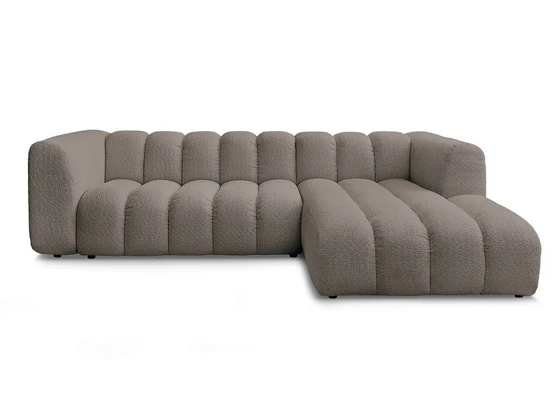 Ecksofa BOBOCHIC TALIA Boucle-Stoff rotbraun