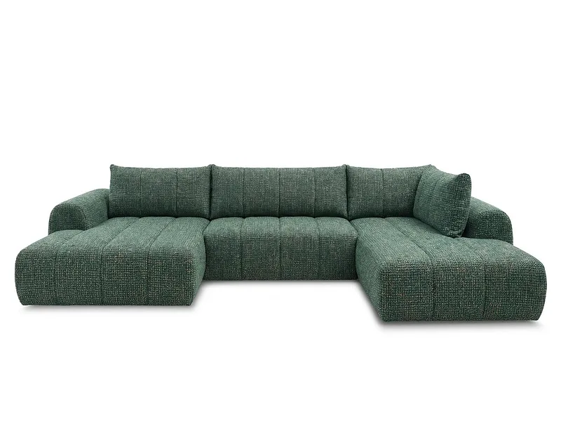 Wohnlandschaft BOBOCHIC NESTY Stoff chiniert dunkelgrün