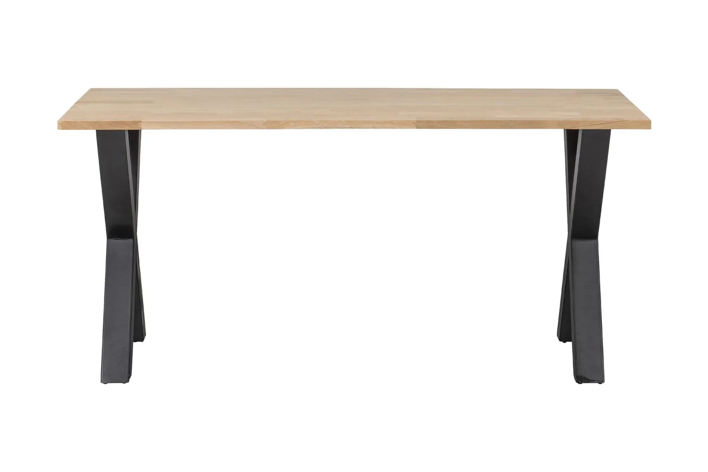 Tablo Matbord X-Formade Ben 160 cm Obehandlat - Ek/Svart