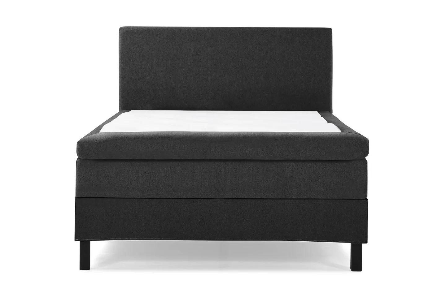 Lucky Komplett Sängpaket 140x200 Polyeter Slät - Svart/Grå