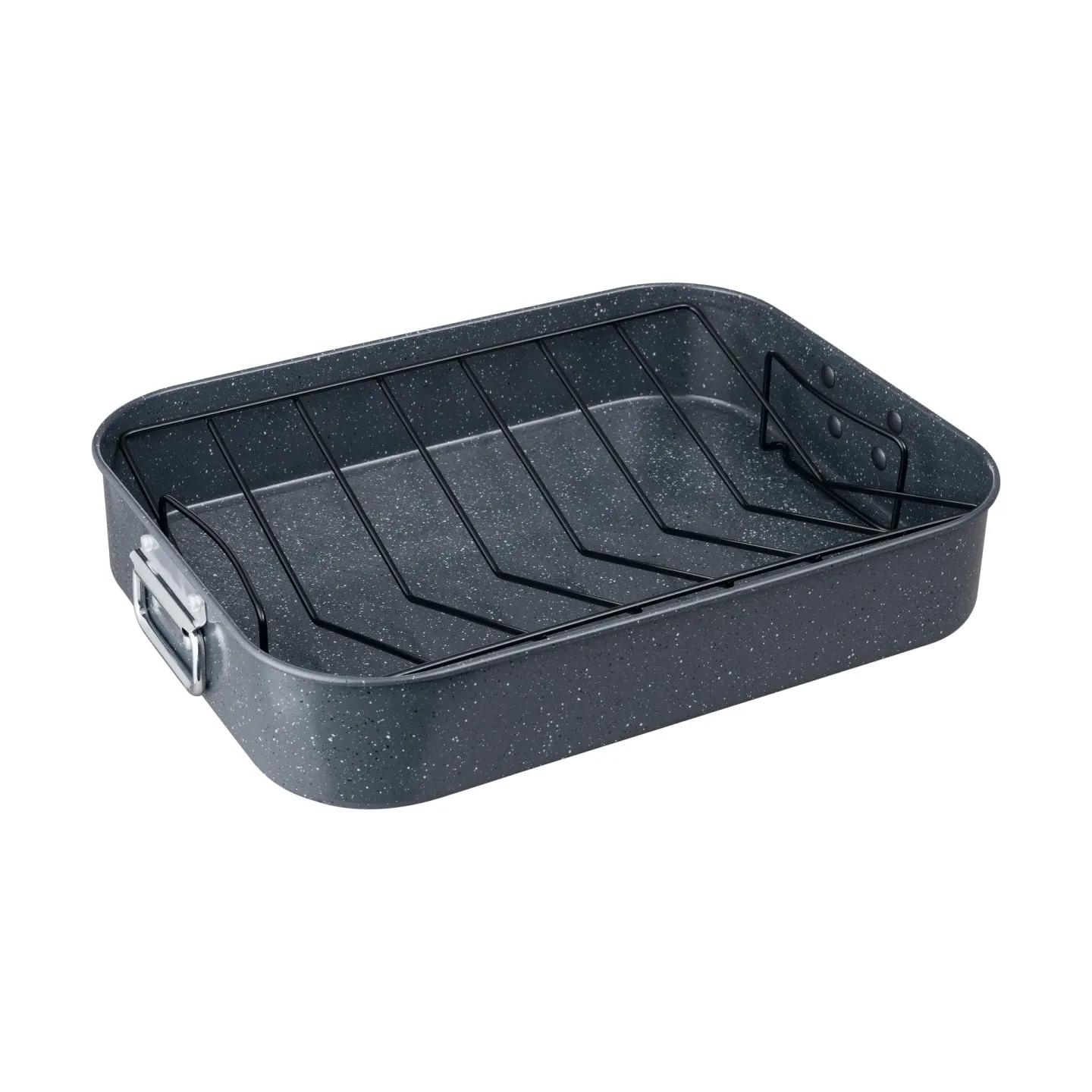 Denby Quantanium Finish Auflaufform Grau, mit Gitter, 41,6 × 31,8 cm