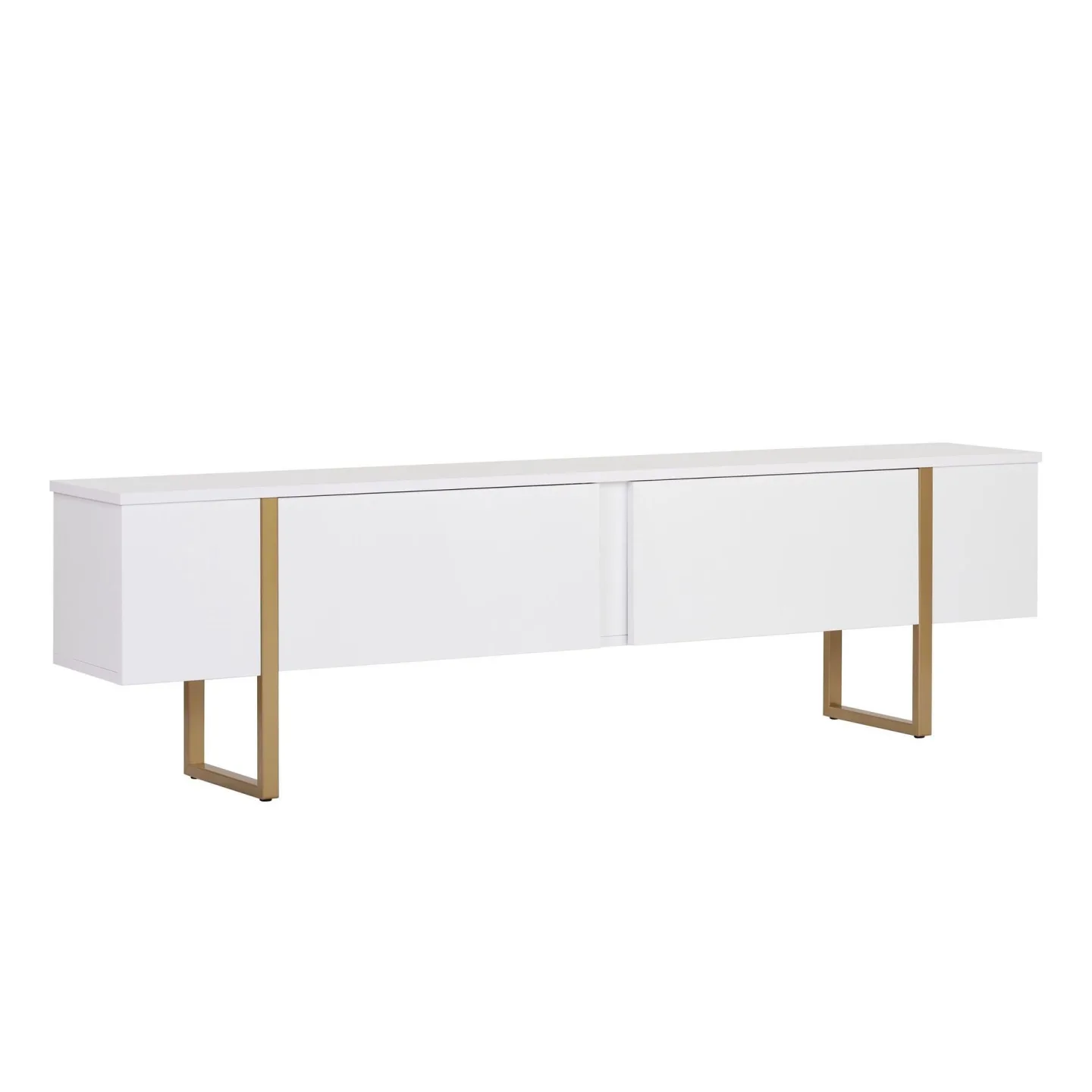 Nopira TV-bänk 180 cm - Vitt och guld