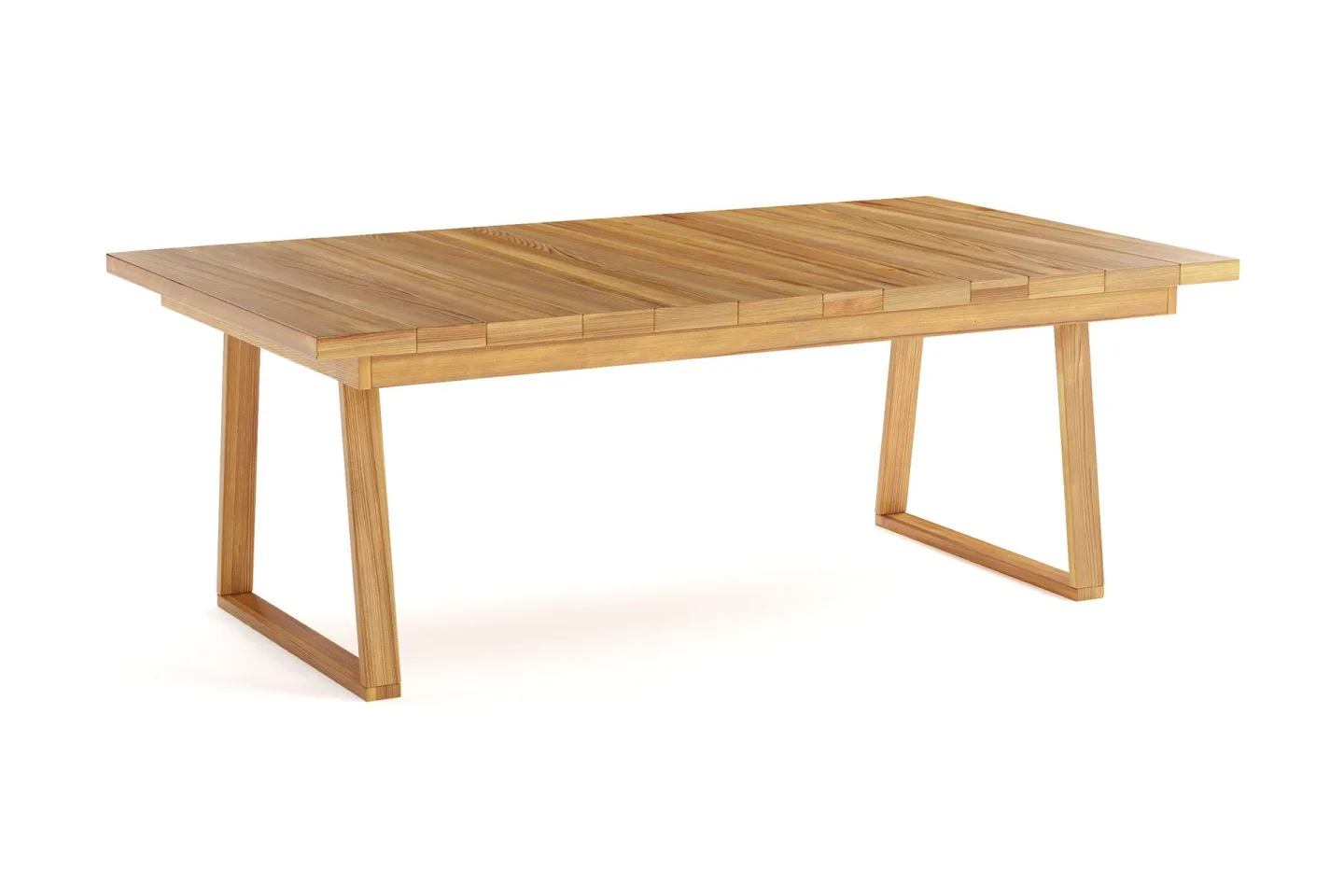 Menorca Stort Rektangulärt Matbord i trä Utomhus 100x180 cm - Teak / Natur