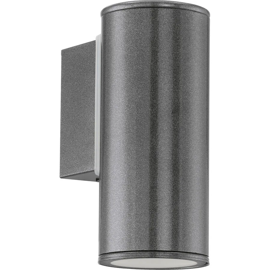 Eglo Wandlampe aussen Riga Grau Stahl verzinkt 15 cm - Farbe: anthrazit
