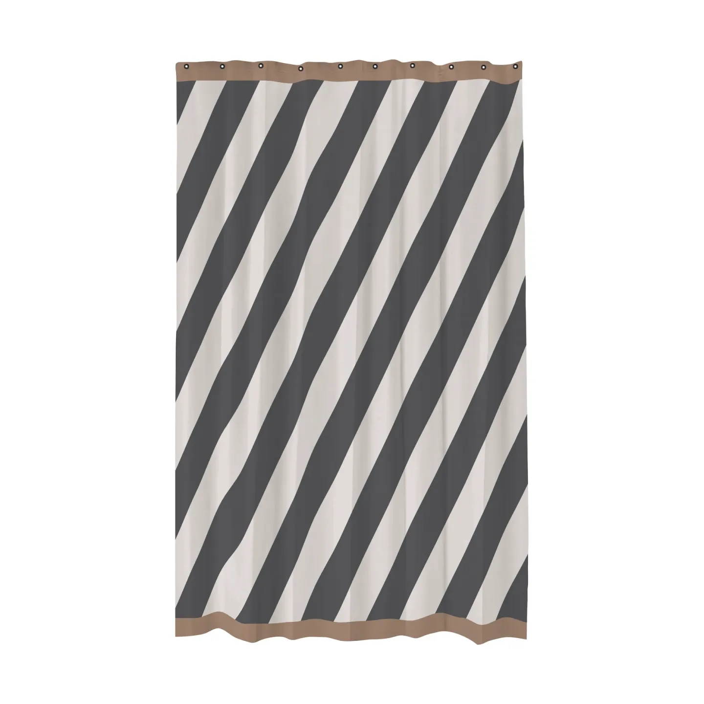 Mette Ditmer Diagonal Duschvorhang 150x200 cm Dark grey