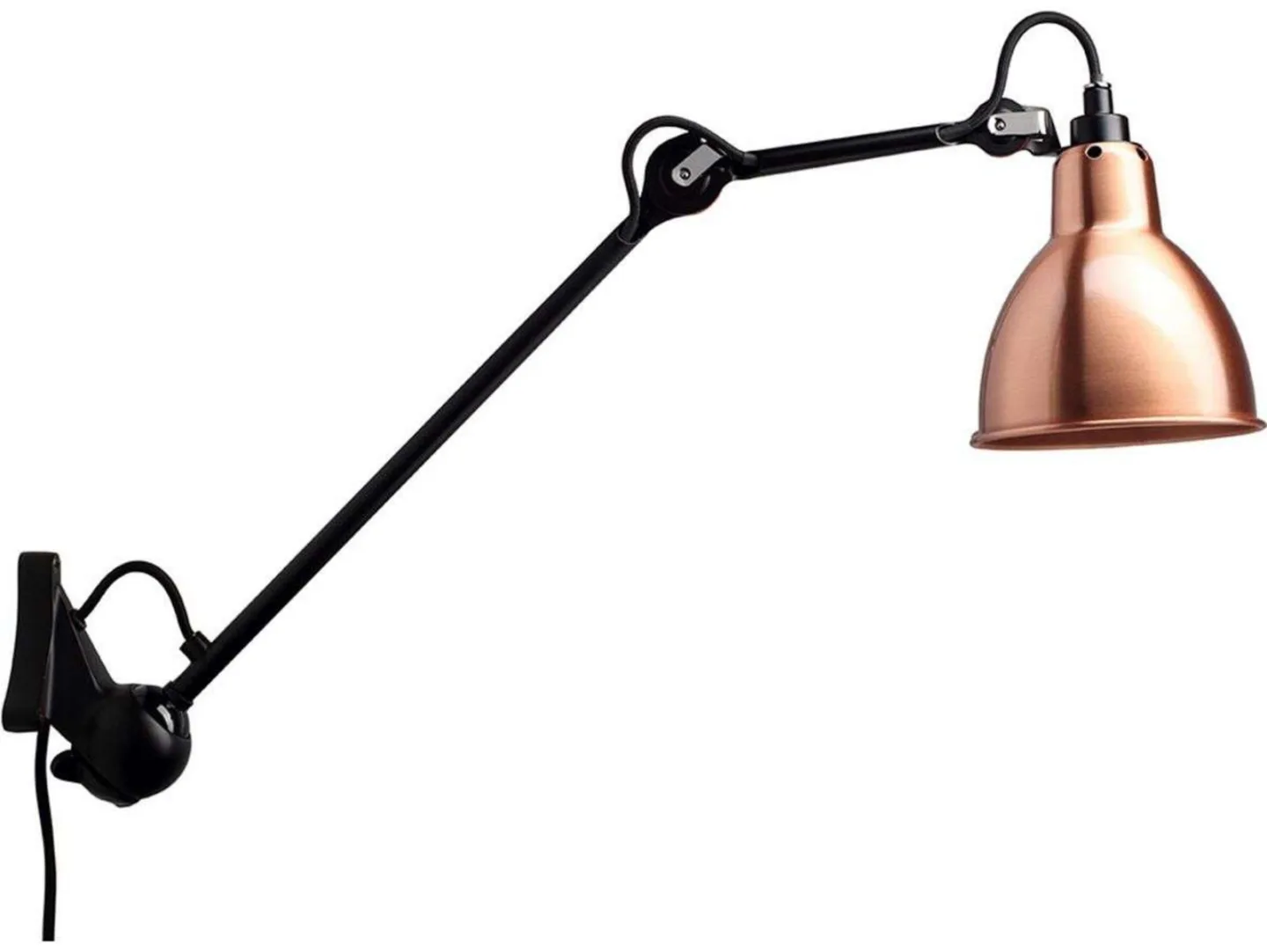 222 Wandleuchte Schwarz/Kupfer - Lampe Gras - Wohnzimmer - Metall