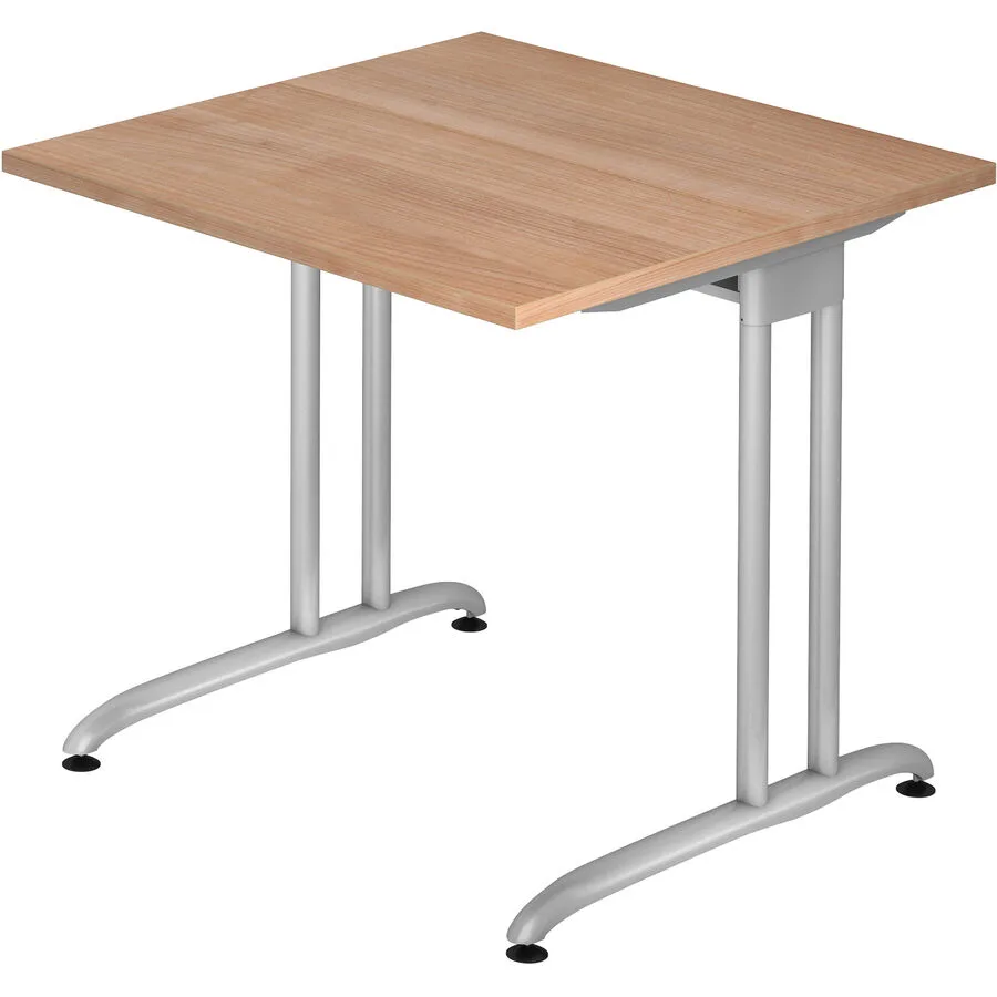 Schreibtisch Office nussbaum Holzwerkstoff B 80 T 80 cm