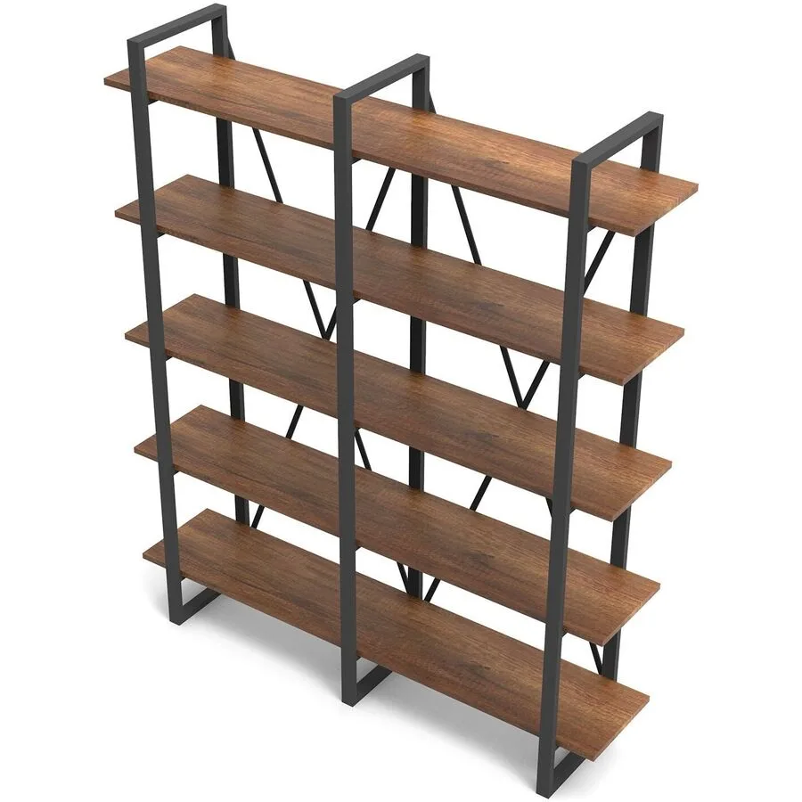 Bücherregal Yemek Walnuss Melaninbeschichtete Mischholz (Spanplatte) B 154.8 H 180 cm