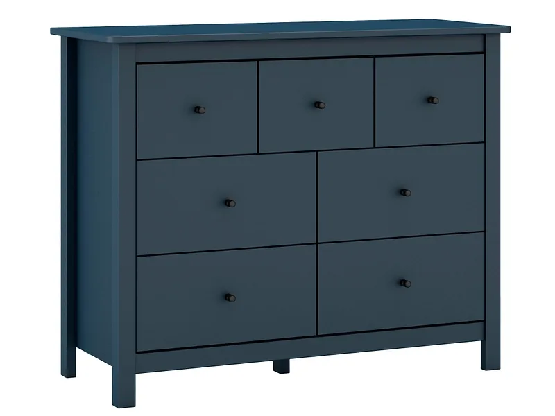 Kommode MARCKERIC MISTI 7 Schubladen 40x110x80cm dunkelblau matt