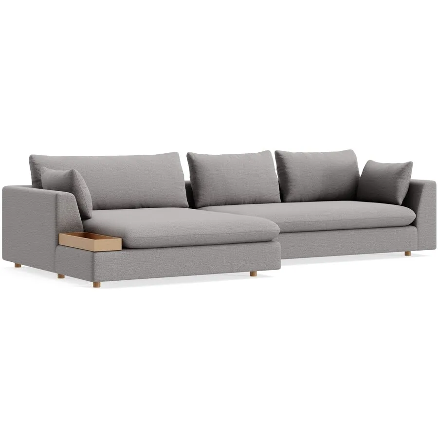 Ecksofa Milou Grau Stoff 334 cm 165 cm - Möbel Konfigurator: Traummöbel individuell zusammenstellen