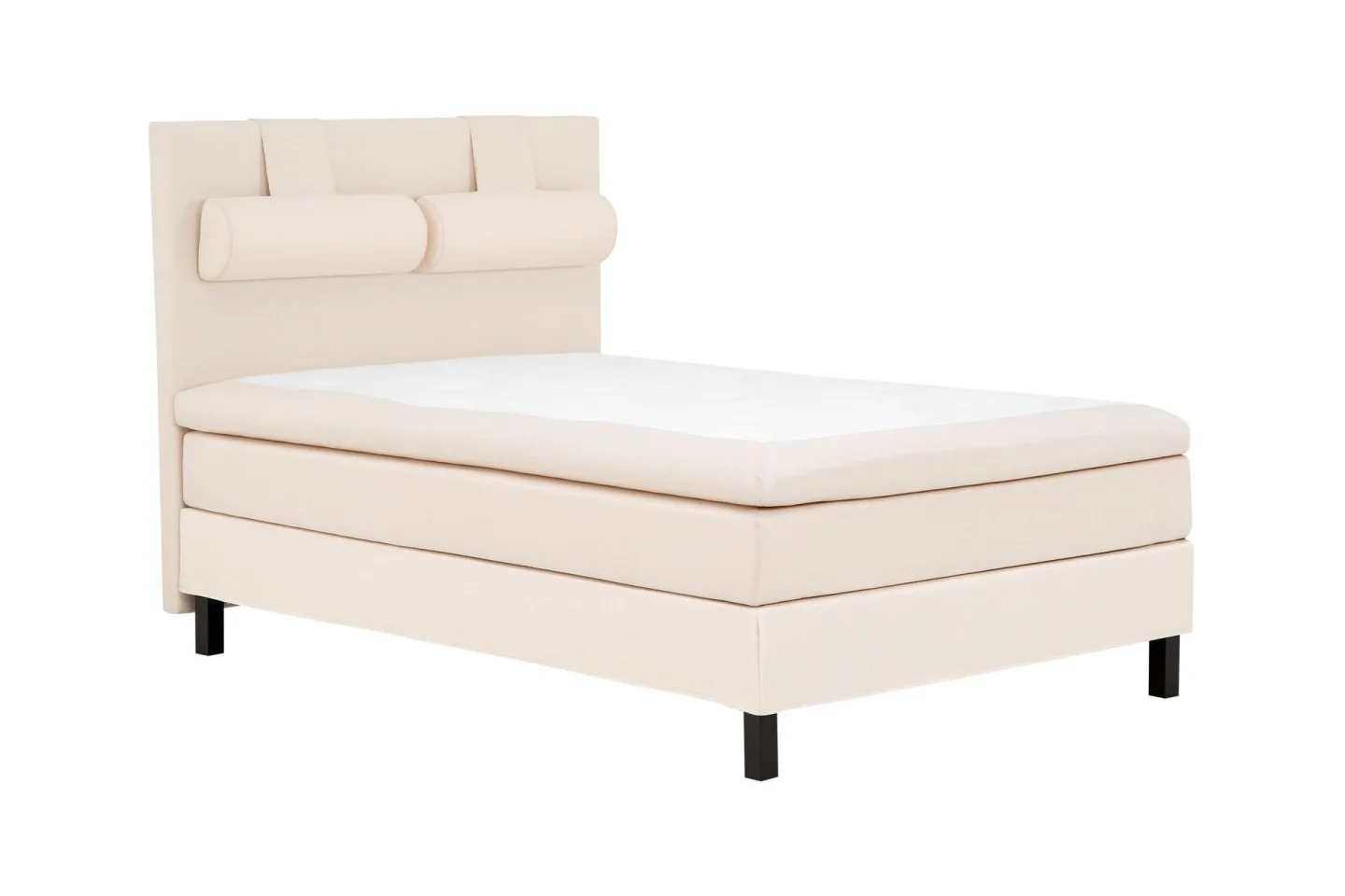 Lucky Komplett Sängpaket 140x200 Memory Slät Sänggavel - Nackkudde Stor Beige