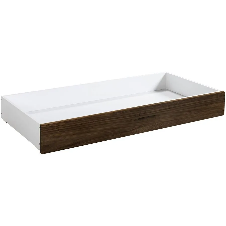 Hasena Bettschubkasten Roll-Box nussbaum/weiss Holz/MDF Massivholz B 137 T 67 cm - Material: Nussbaum/MDF