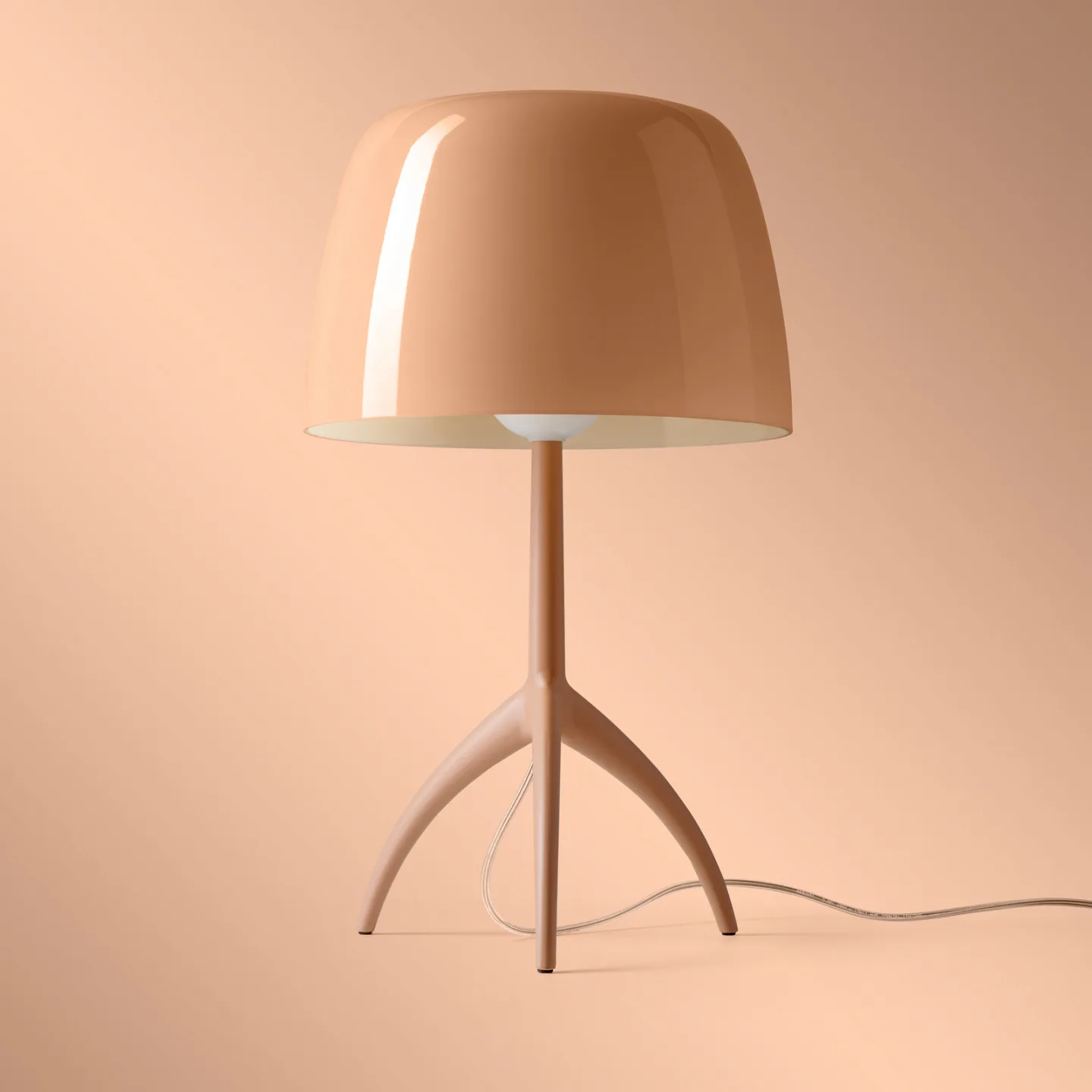 Lumiere Nuances LED-bordslampa, 35 cm, rosa, dimbar - Foscarini Lumiere nuances piccola - Vardagsrum - Design - Glas - Med lampskärm
