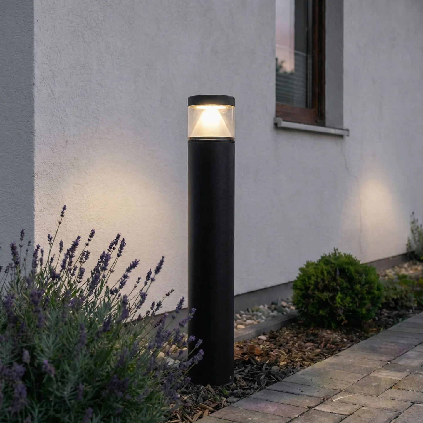 Darja Utendørs Hage Lampe Dark Grey/White - Lucande - Terrasse - Moderne - Metall - Med en lyskilde