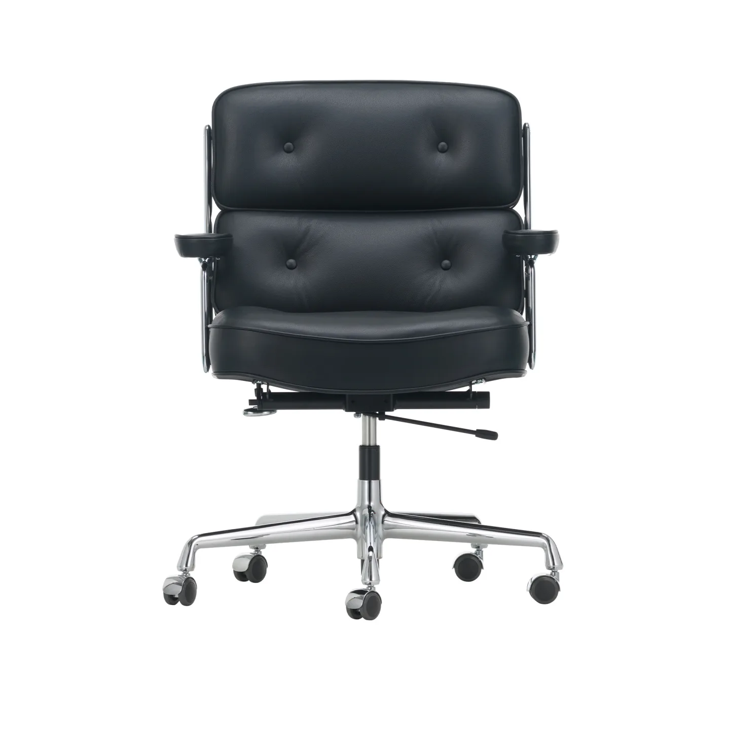 Vitra - Lobby Chair ES 104 Leather Premium Ochre 62 - Kontorsstolar - Charles & Ray Eames - Brun