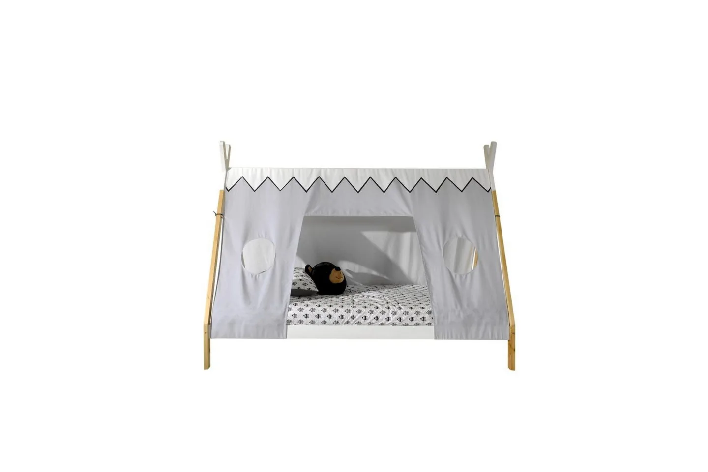 Säng med Textil Tipi 90x200 cm Med ben - Med ben