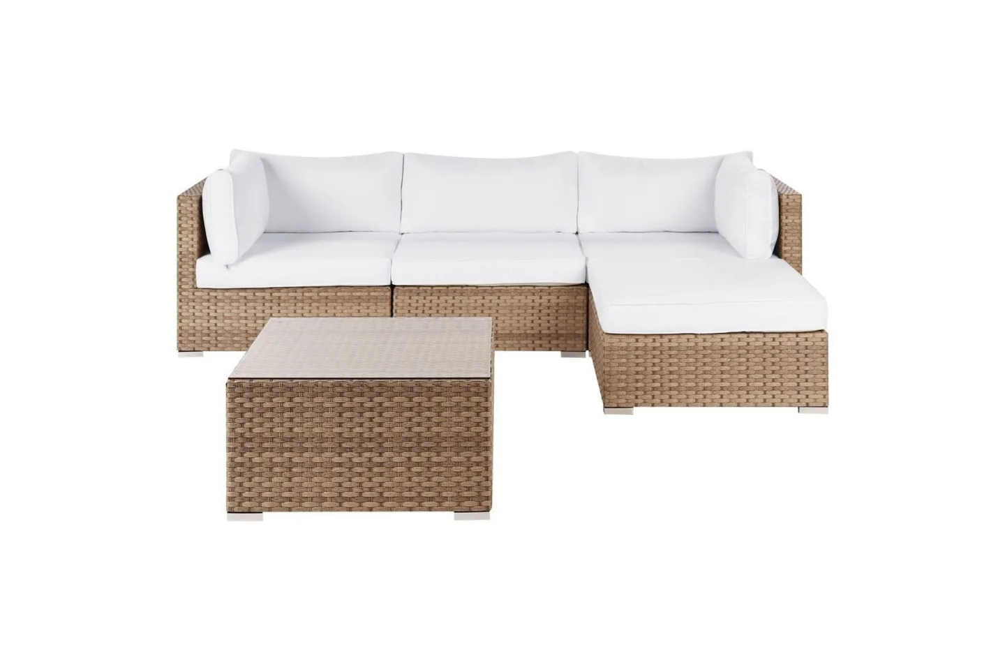 3-sits Loungegrupp Sano Högervänd - Natur/vit