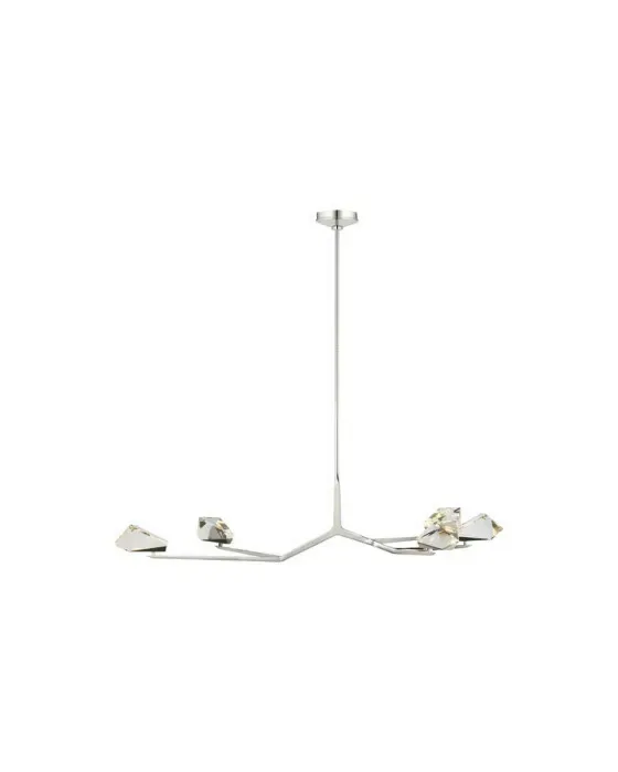 Carraig 53" 5 Light Chandelier Polished Nickel