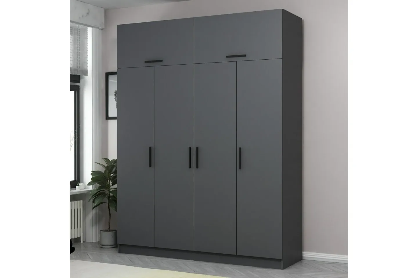Fruitland Garderob 180 cm - Antracit
