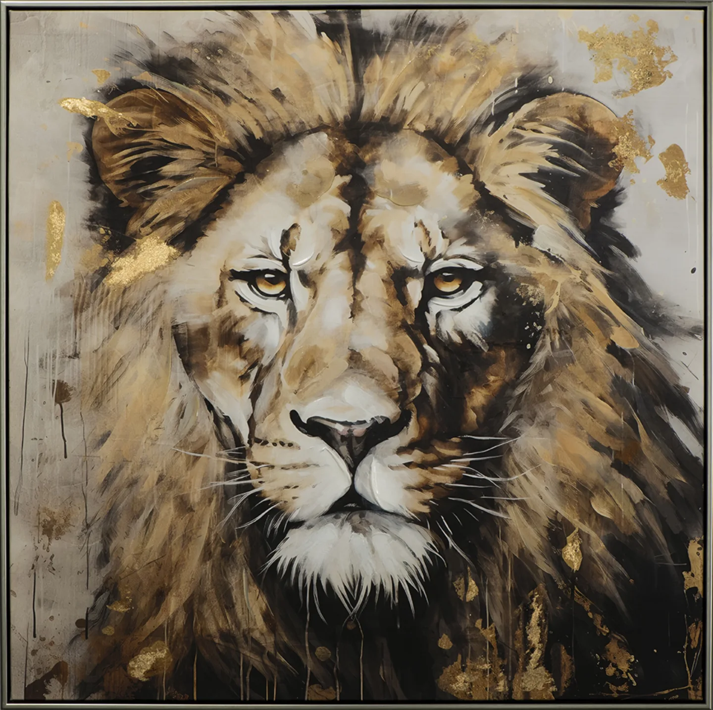 image LAND Gemälde Powerful Lion King | Schubiger Möbel