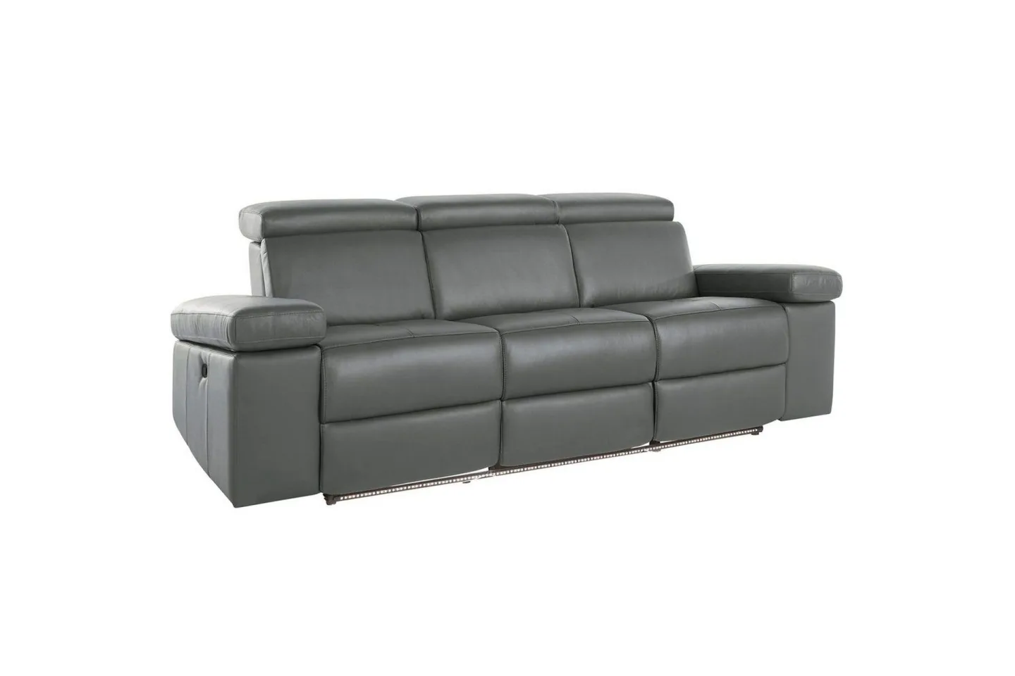 Reclinersoffa utan hörn Loft24 3-sitssoffa Rayland Grå -