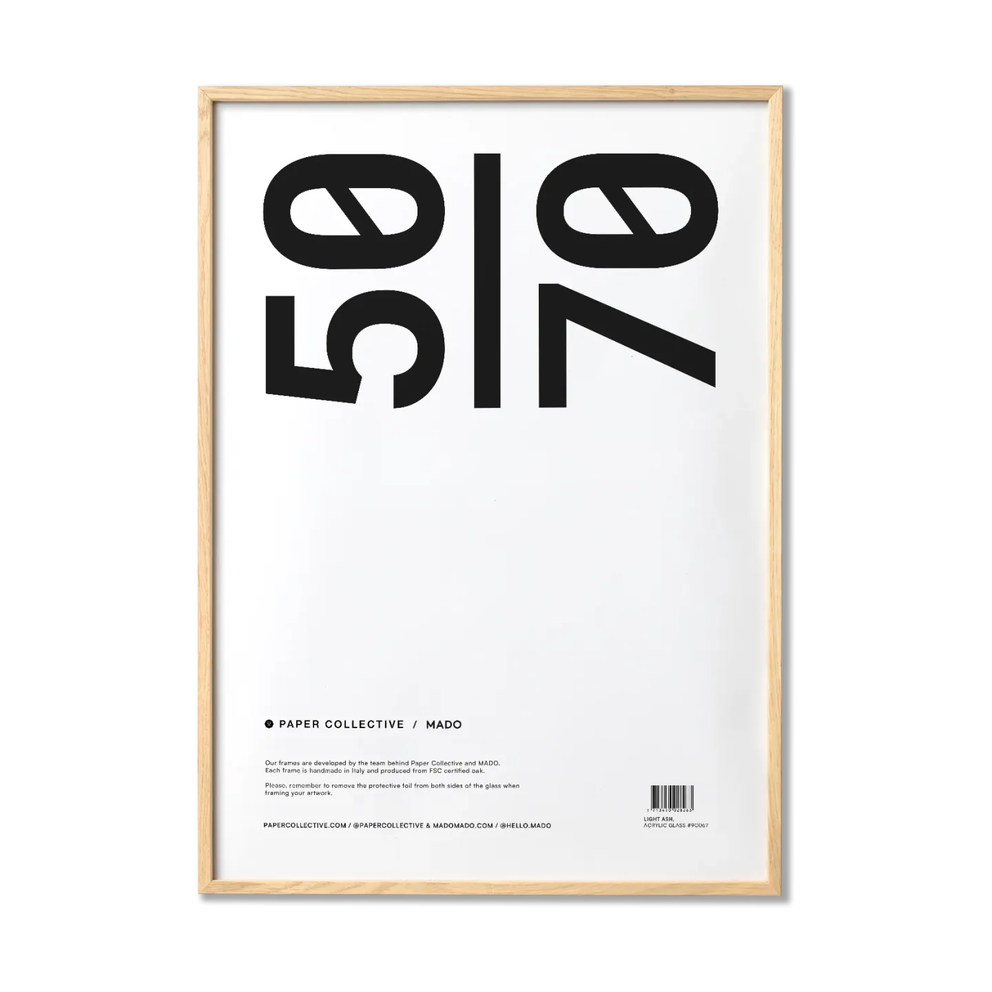 Paper Collective Paper Collective Bilderrahmen Plexiglas-Esche 50x70 cm