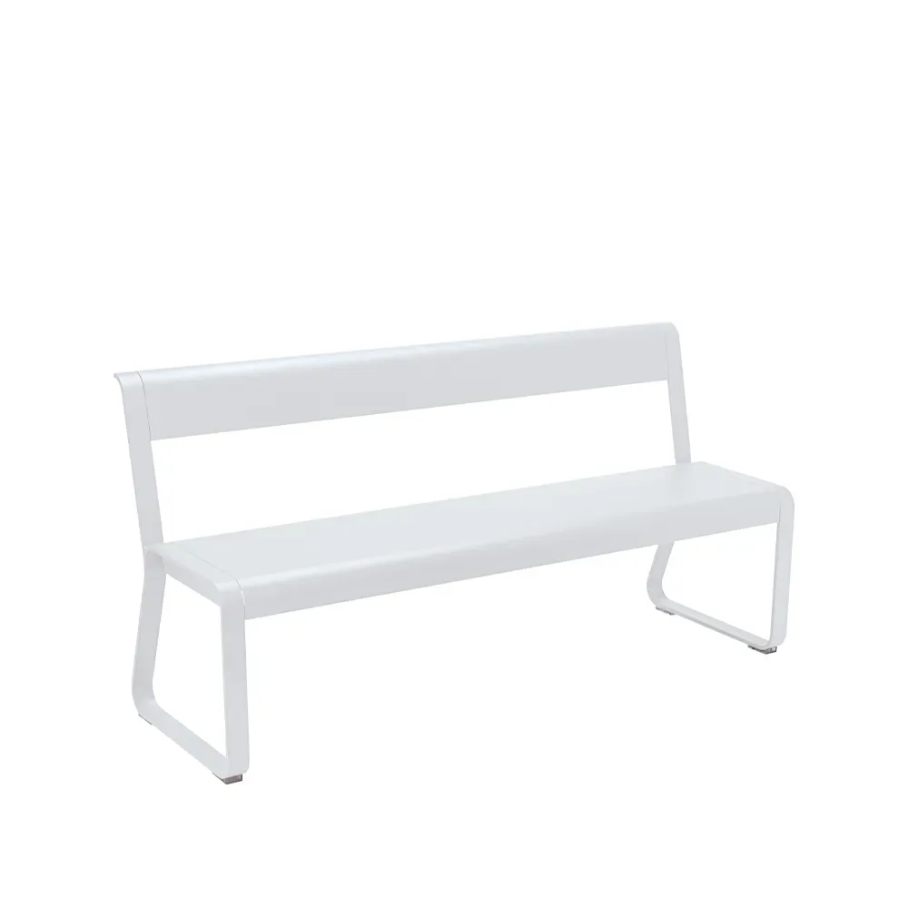 Fermob Bellevie bänk med ryggstöd Cotton white (vit)