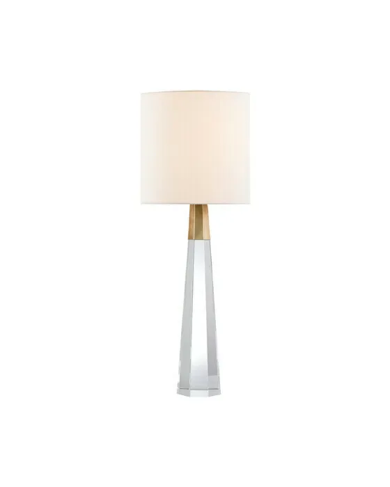 Olsen Table Lamp Crystal and Antique Brass