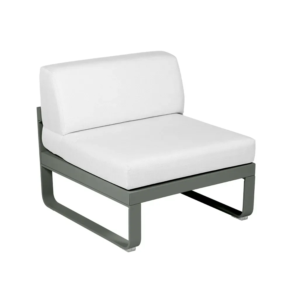 Fermob Bellevie Central modulsoffa Rosemary (grön)-off-white dyna-1-sits