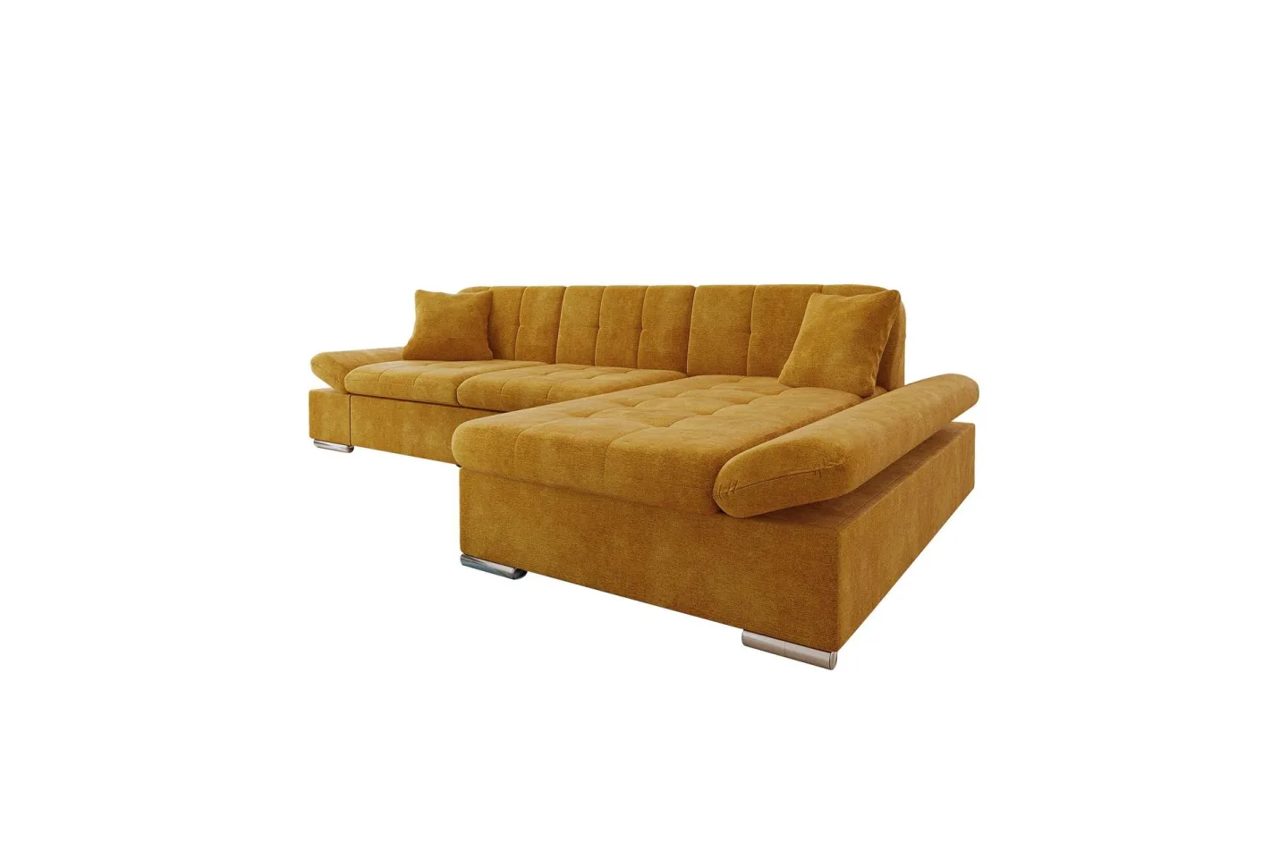 Vananda Soffa med Divan 3-sits i Sammet - Gul