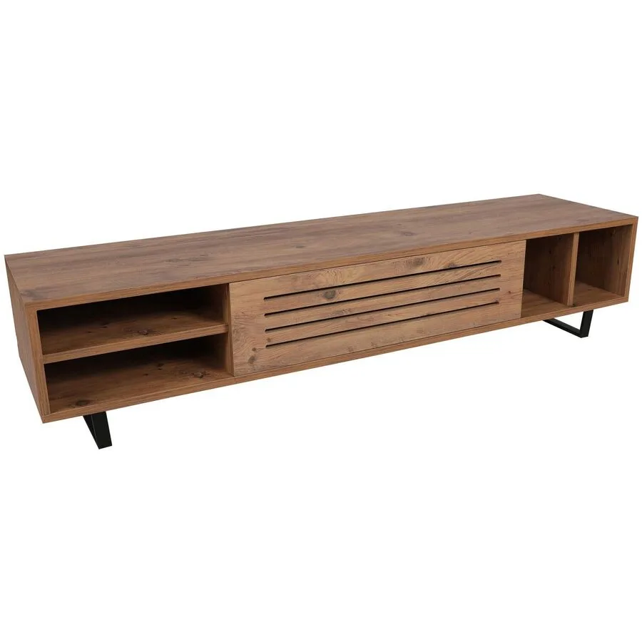 TV-Möbel Yasam Kiefer Melaminbeschichtete Spanplatte B 160 cm 20 kg