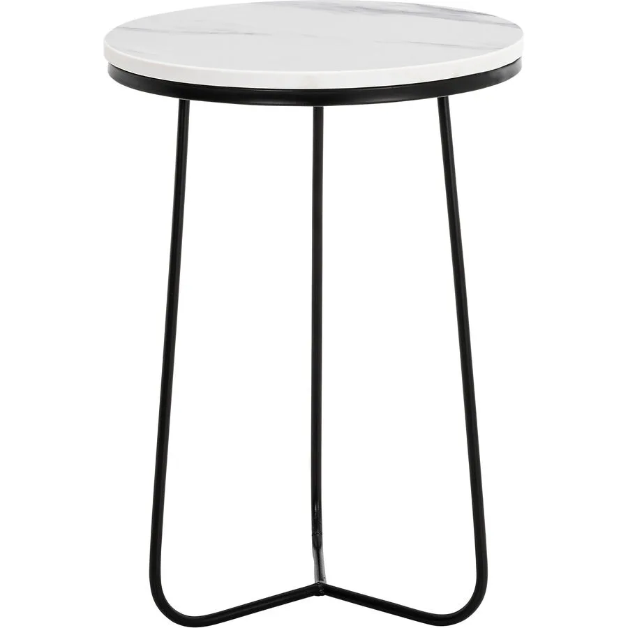 Beistelltisch Tamar weiss Marmor B 35 H 50 cm
