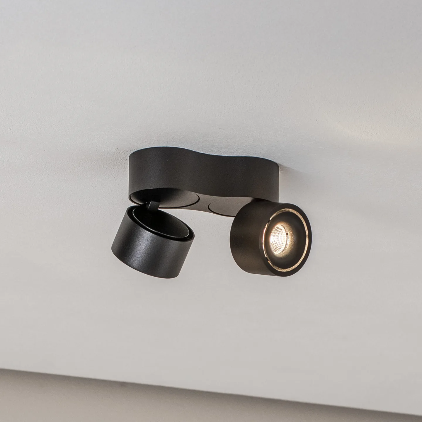 Rotari LED Aufgesetzter Spot 2x6,1W Schwarz - Arcchio - Wohnzimmer - Modern - Aluminium - Mehrflammig