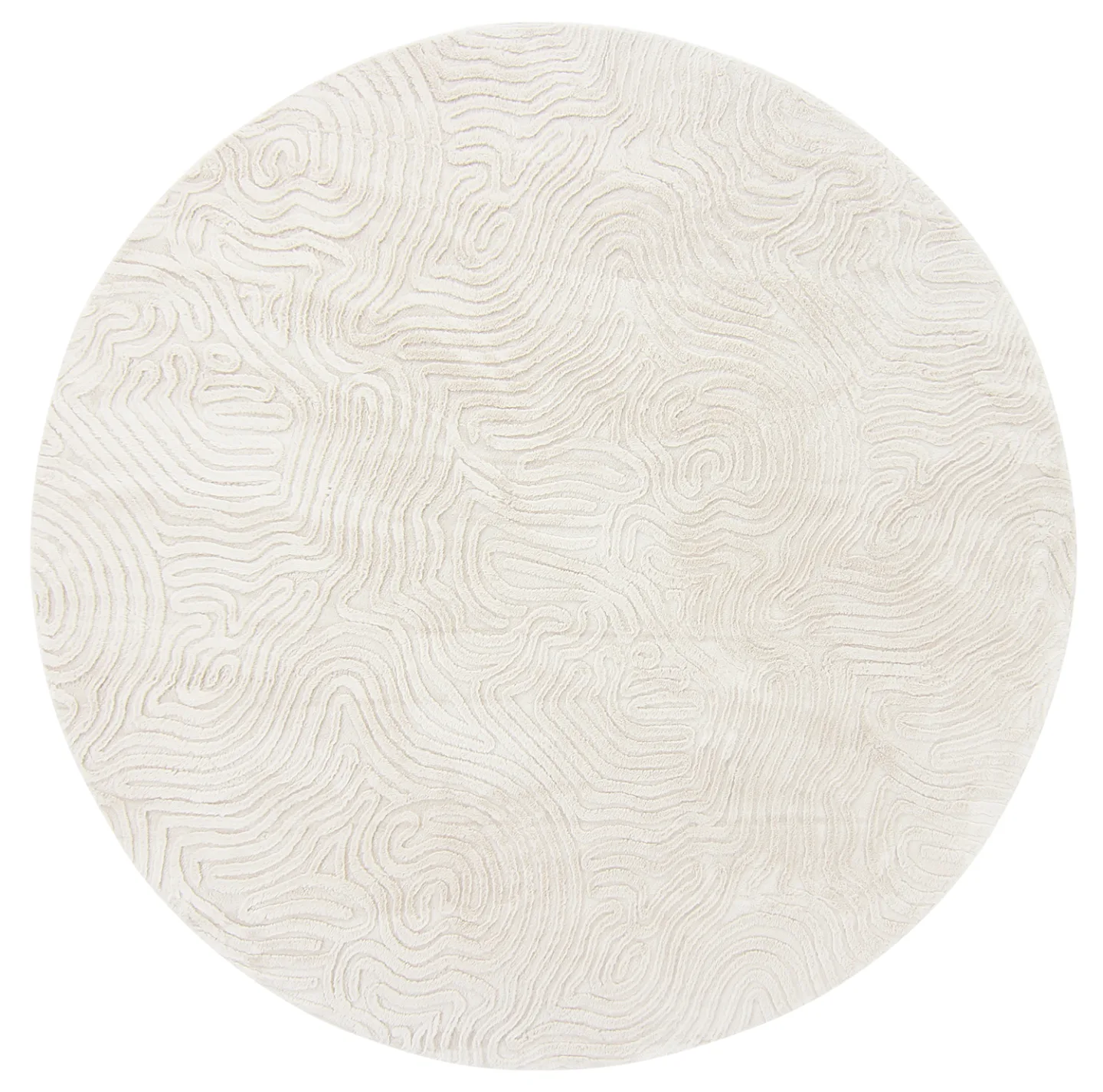Runde tepper - Amora (offwhite) (Størrelse: Ø 160 cm)
