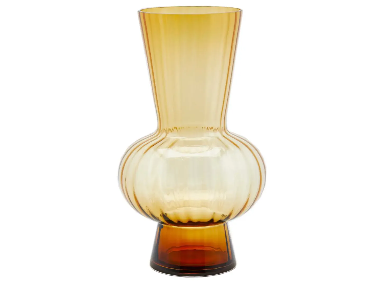 Edg Vase Glas Bernstein H: 45 cm | Schubiger Möbel