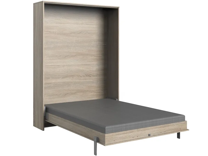 Bett mit hochklappbarem Einlegerahmen FOLD 140x200cm spanplatte eiche
