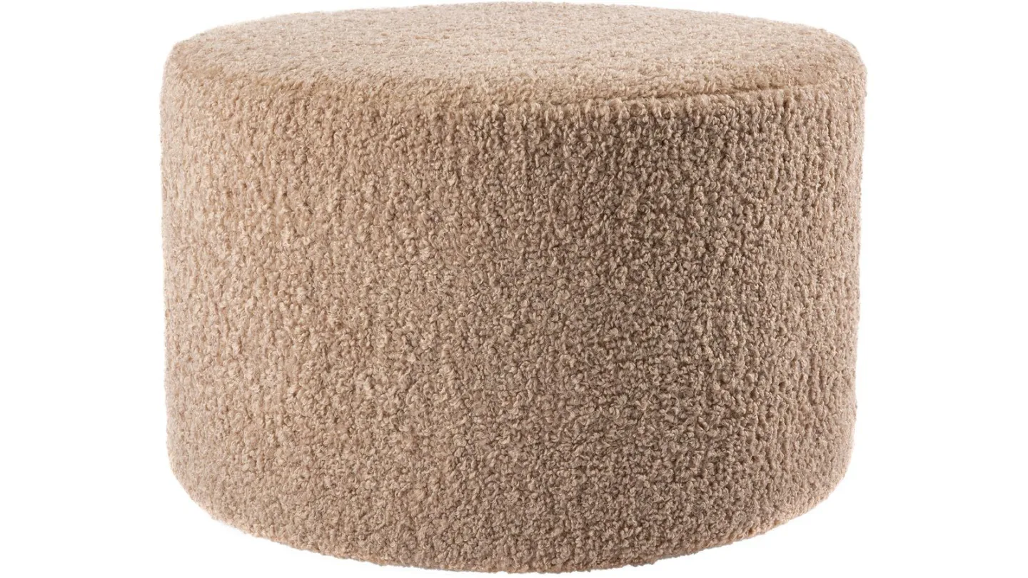 House Puff 55 cm Rund Teddy - Beige